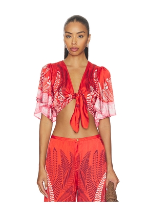 Poupette St Barth Rose Top in Orange. Size L. Also in M, S, XS.