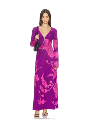 Poupette St Barth Bossa Long Dress in Purple. Size L. Also in M, S, XS.