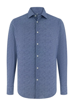 Boggi Milano slim fit stretch shirt - Blue