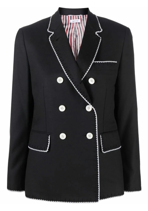 Thom Browne double-breasted wool sport coat - Black