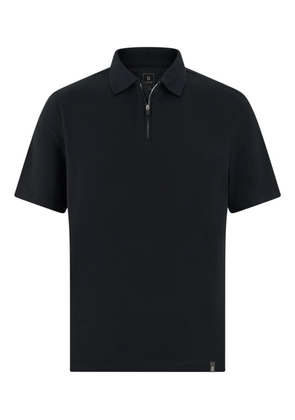 Boggi Milano collar zip polo shirt - Black