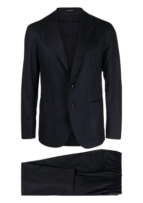 Tagliatore single-breasted virgin wool blend suit - Blue