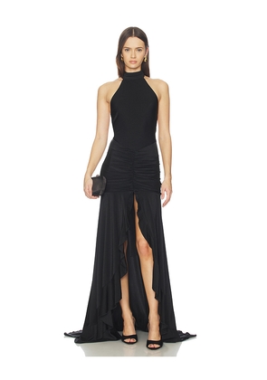 Runaway The Label Zelma High Neck Maxi Dress in Black. Size L. Also in M, S, XL, XS.