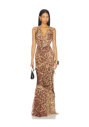 SALONI Rita Dress in Brown. Size 0. Also in 10, 2, 4, 8.