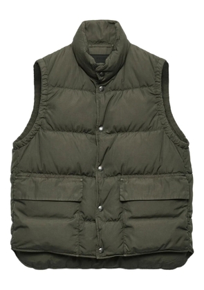 Prada stand-up collar patch-pockets gilet - Green