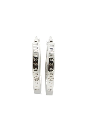 MM6 Maison Margiela Numeric-logo hoop earrings - Silver