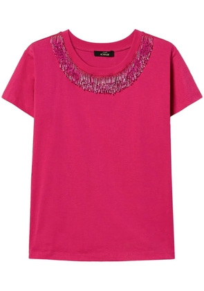 TWINSET fringe-detailing T-shirt - Pink