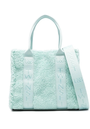 TWINSET faux-fur tote bag - Blue