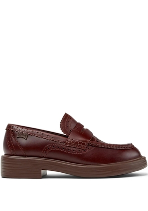 Camper Twins dean smooth penny loafers - Brown