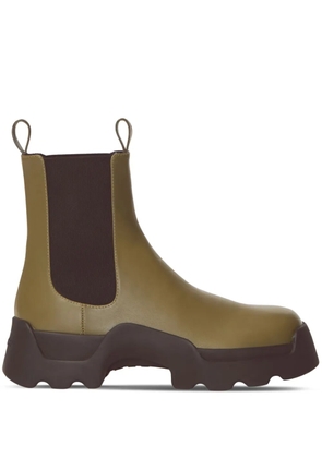 Proenza Schouler Stomp leather Chelsea Boots - Green