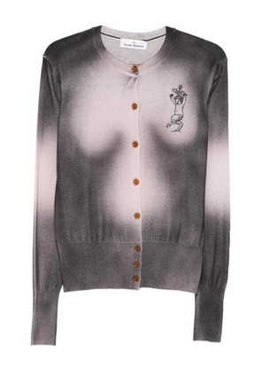 Vivienne Westwood Elle embroidered ombré cardigan - Black