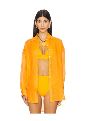 vitamin A Playa Boyfriend Shirt in Orange. Size S. Also in XS.