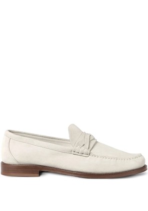 Brunello Cucinelli suede detail loafers - Neutrals