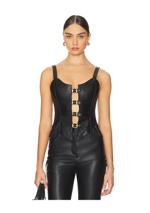 Understated Leather x REVOLVE Finish Line Corset Top in Black. Size S. Also in XL.