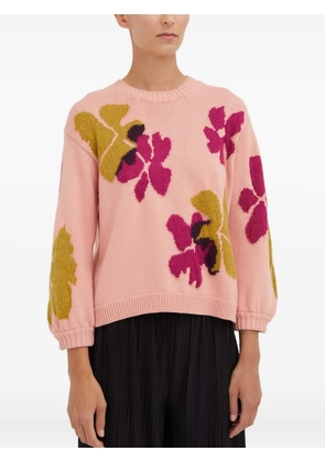 PS Paul Smith flower-pattern crew-neck sweater - Pink