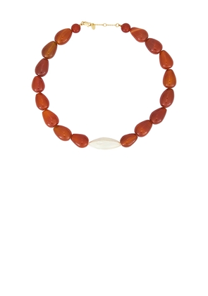 SHASHI Riva Gemstone Necklace in Red.