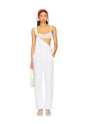 WeWoreWhat Basic Overall in Ivory. Size M. Also in S.