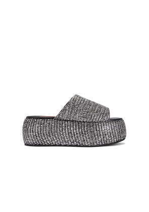 SIMONMILLER Cloudy Platform Sandal in Metallic Silver, grey. Size 35. Also in 36, 37, 38, 39, 40, 41.