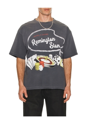 Remington Stone Casino Tee in Navy. Size L. Also in M, S, XL/1X, XS.
