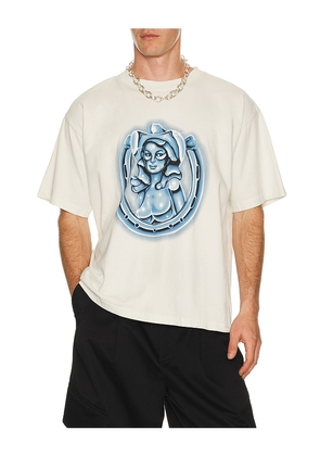 Remington Stone Chrome Cowgirl Tee in Cream. Size L. Also in M, S, XL/1X.