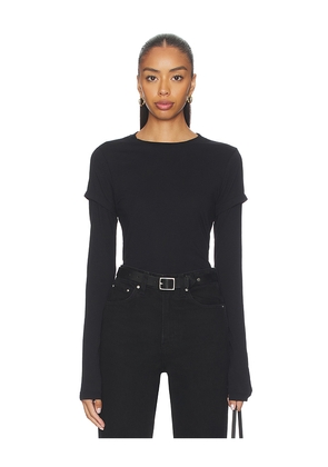 RE/DONE Slim Layer Long Sleeve in Black. Size L. Also in M, XL/1X, XS, XXL/2X.