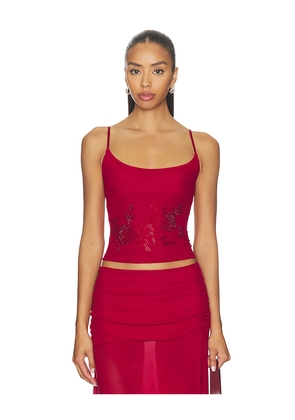 Tiger Mist Octavia Top in Red. Size L. Also in M, S.