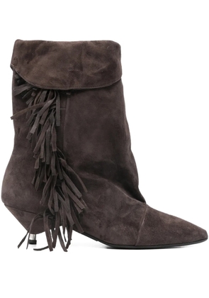 Gisel Moire Aariana tassel boots - Brown