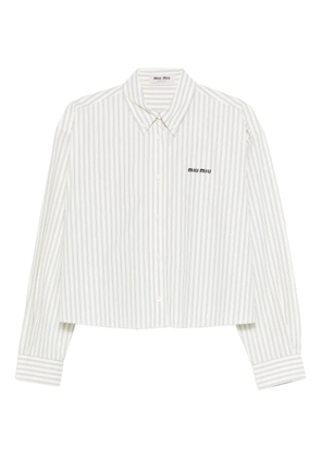 Miu Miu striped cotton shirt - Yellow