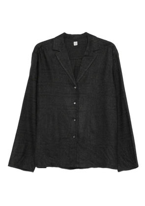 TOTEME monogram-pattern flannel shirt - Grey