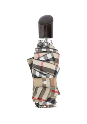 Burberry check print umbrella - Neutrals