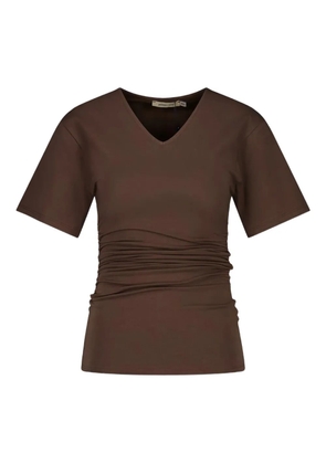 Paloma Wool V-neck gathered T-shirt - Brown