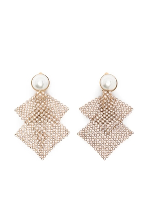 Rosantica Frizz embellished clip-on earrings - Gold