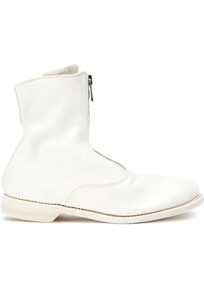 Guidi zipped ankle boots - White