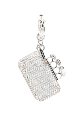 Alexander McQueen micro-clutch charm - Silver