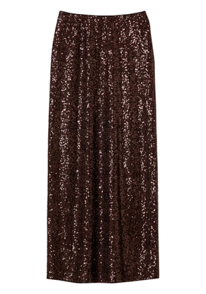 TWINSET sequin-embellished maxi skirt - Brown