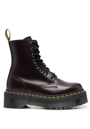 Dr. Martens chunky lace-up leather boots - Red