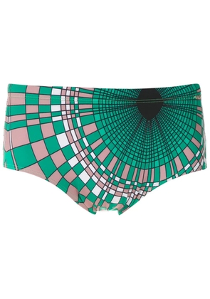 Amir Slama Cocar print trunks - Green