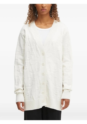 Fiorucci buttoned textured cardigan - White