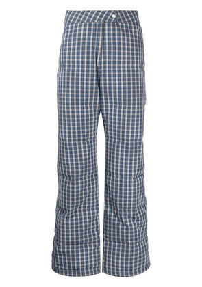 ERL wide-leg checked trousers - Blue