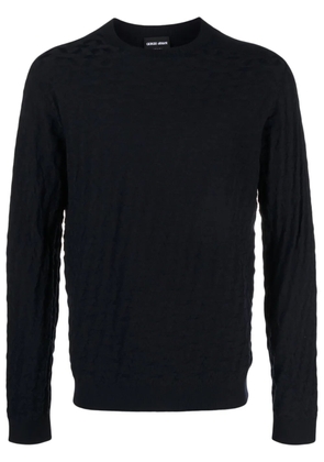 Giorgio Armani crew-neck knitted jumper - Blue
