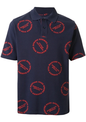 Martine Rose Baba logo print polo shirt - Blue