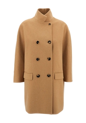 Alberto Biani double-breasted wool coat - Neutrals