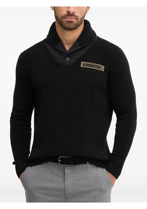 Aeronautica Militare patch-detail sweater - Black