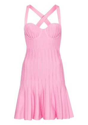 Roberto Cavalli RC-plaque knitted minidress - Pink