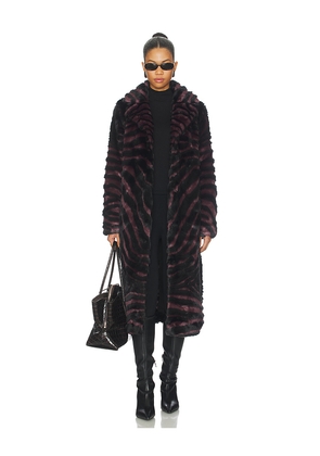 Unreal Fur Gonzo Coat in Burgundy. Size L. Also in M, S, XS.