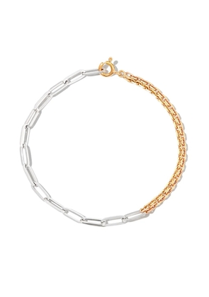Yvonne Léon 18kt white and yellow gold chain bracelet - Silver