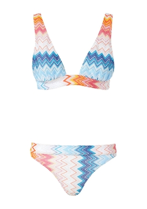 Missoni zigzag-knit bikini set - White