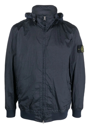 Stone Island Compass-logo zip-up windbreaker - Blue