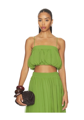 AMUR Sonia Ruffle Top in Green. Size 10. Also in 0, 2, 4, 6, 8.