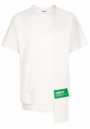 AMBUSH waist-pocket logo-patch T-shirt - Neutrals